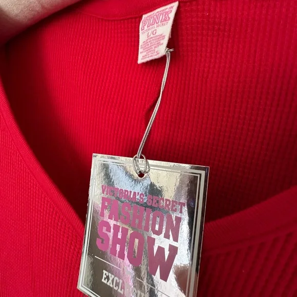 NWT 2010 Vintage PINK Victoria’s Secret Thermal Onesie Back Flap Holiday Rare - Picture 6 of 16